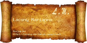 Lacsny Marianna névjegykártya