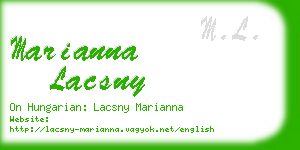 marianna lacsny business card